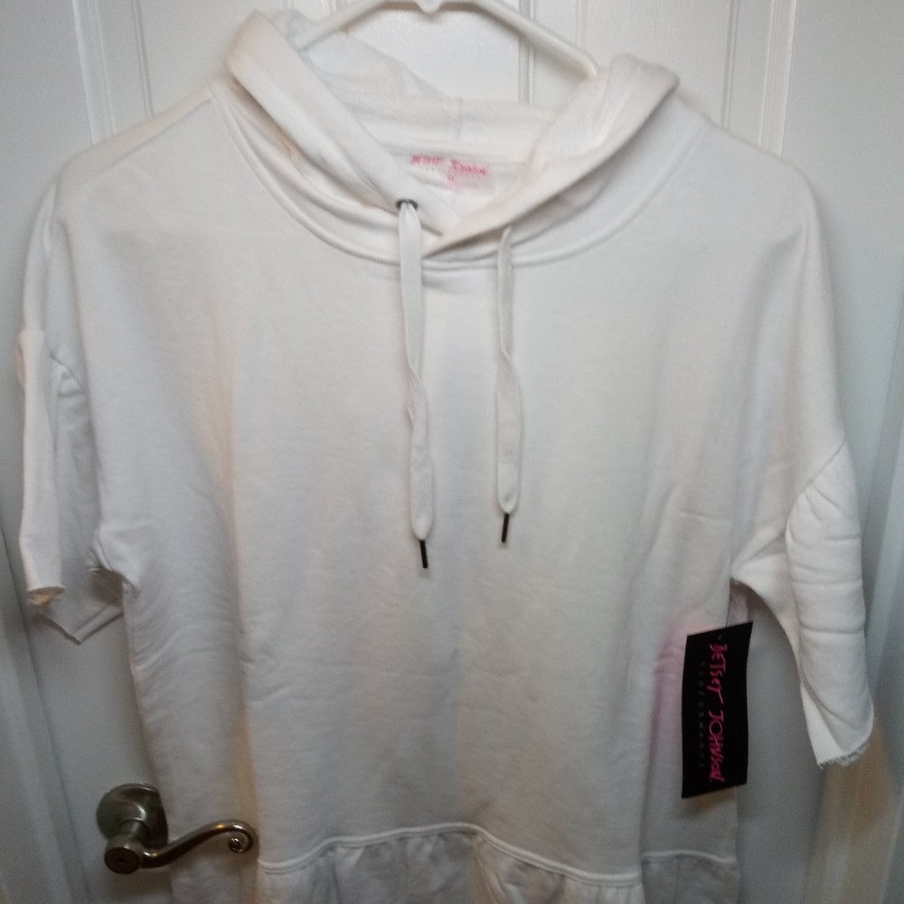 Betsey Johnson Women's Flutter Sleeve Hoodie